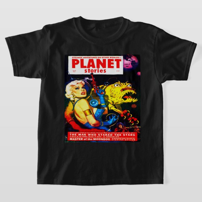 1950-talets TECKNADER för RETRO SCI FI PULP T Shirt (Laydown)