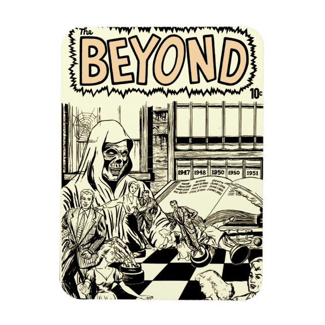 1950-talets *The BEYOND* Skräckserietidningsmagnet Magnet (Vertikal)