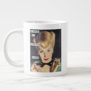 1950-talets underbara Retro Housefru med Sass Jumbo Mugg