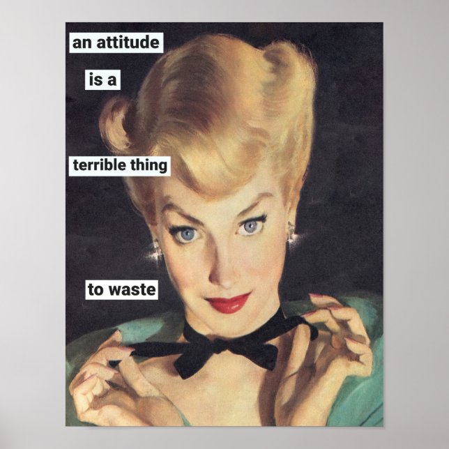 1950-talets underbara Retro Housefru med Sass Poster (Framsidan)