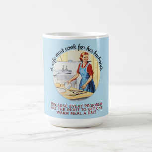 1950-talets Vintage, fjällande frun måste koka f Kaffemugg