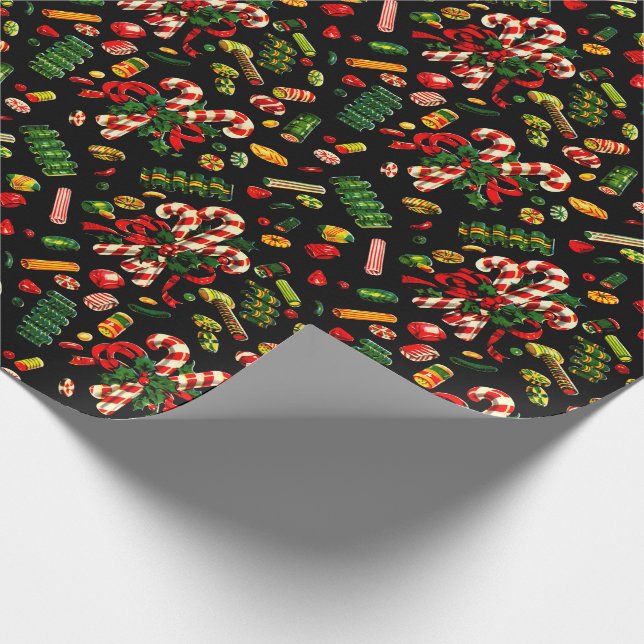 1950-talets Vintage julgodis Papprare Presentpapper (Hörn)