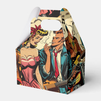 1950-talets Vintage Rock and roll Tecknader Presentaskar