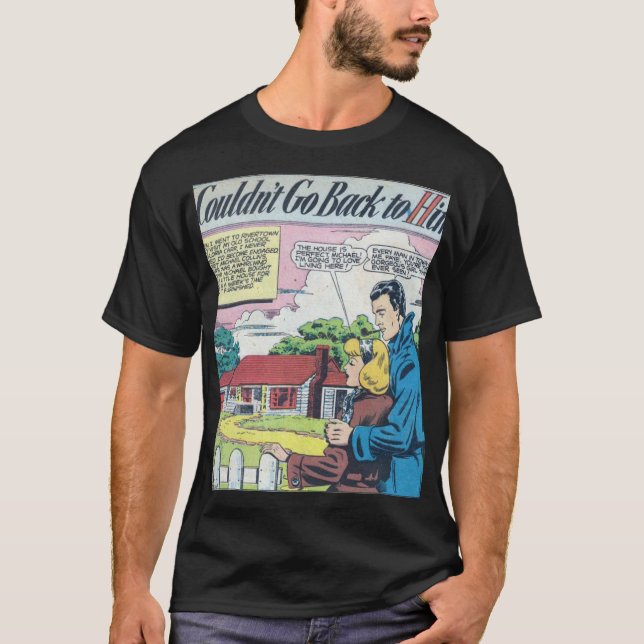 1950-talets Vintage Romantisk Tecknad T Shirt (Framsida)