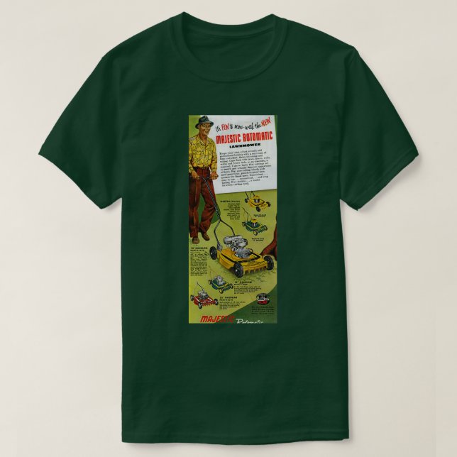 1950-tals Gräsklippare  T Shirt (Design framsida)