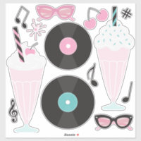 1950-tals Retro Diner Klistermärken – Sock Hop Roc