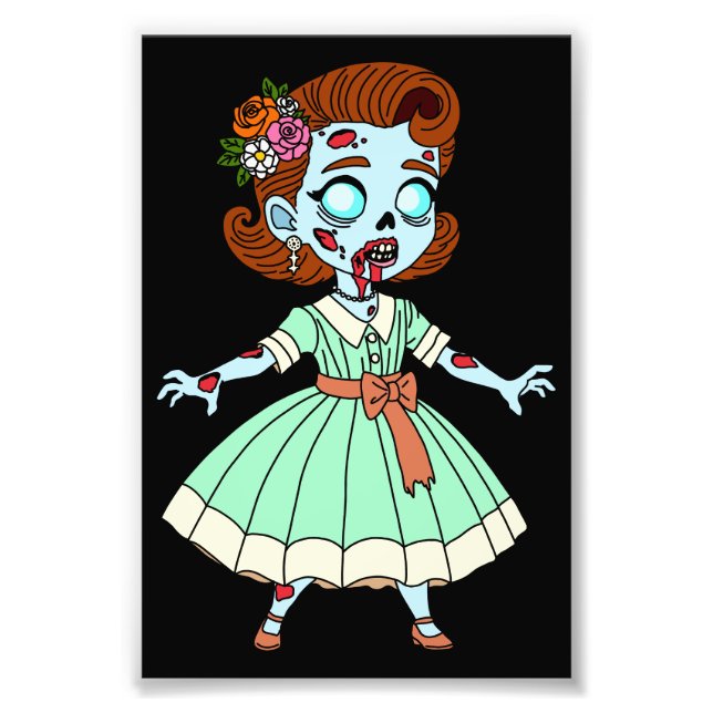 1950-tals Zombie Flicka Fototryck (Framsidan)