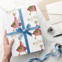 1950 Vintage Julkvinna God jul