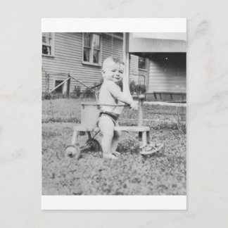 1950's Child in Walker Vykort