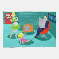 1950's Classic Television Kitchen Towel
