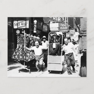 1950's Garment District, New York City Photo Vykort