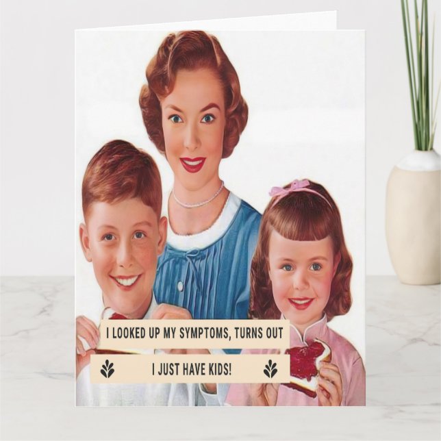 1950s Housewife Looks Up Symptoms Kort (Framsida)