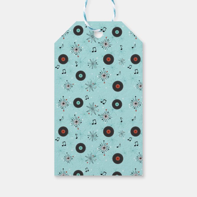 1950s Retro Music Records Presentetikett (Baksidan)