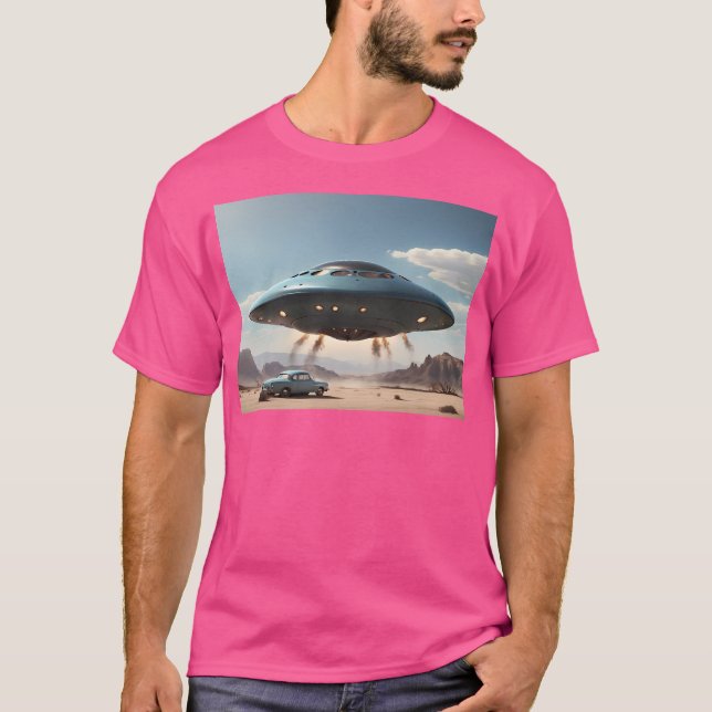 1950s Ufo Classic Kanvastryck ut ur detta WTO T Shirt (Framsida)