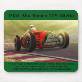 1951 Alfa Romeo 159 Alfetta Mouse Pad Musmatta