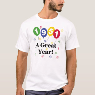 1951 en födelsedag för underbart år t-shirt