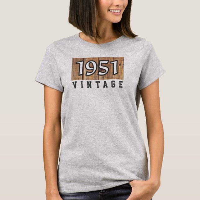1951 Födelseår T-Shirt (Framsida)