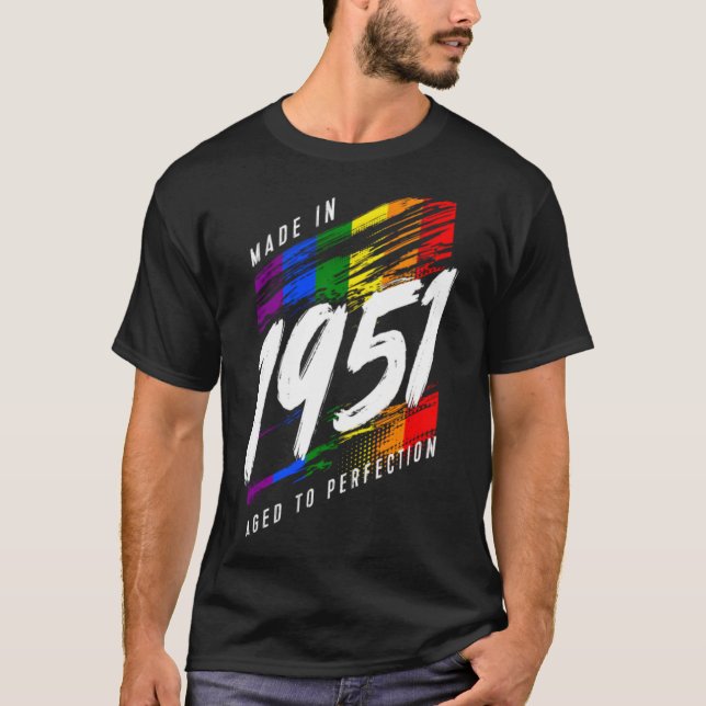 1951 Födelsedag HBT-Gay pride  T Shirt (Framsida)