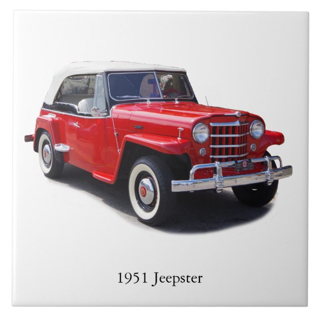 1951 Jeepster top-up-panel Kakelplatta (Framsidan)