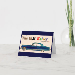 1951 Kaiser Anteckningskort