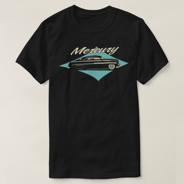 1951 Mercury Coupe Low Rider Kustom Lead Sled Cust T Shirt (Design framsida)