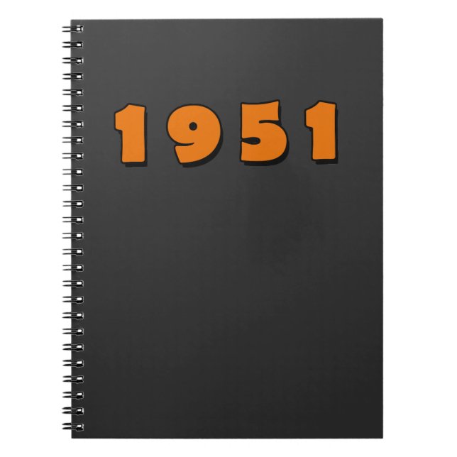 1951 vintage år anteckningsbok (Framsidan)