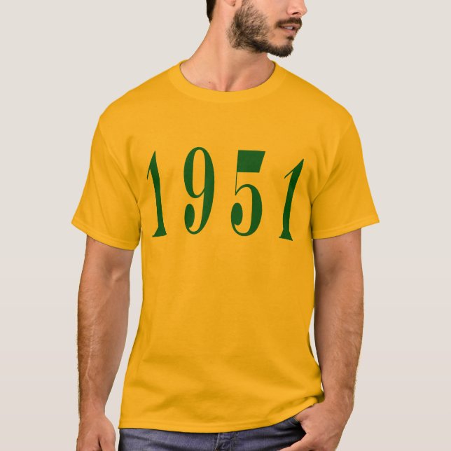 1951 vuxna T-tröja T Shirt (Framsida)
