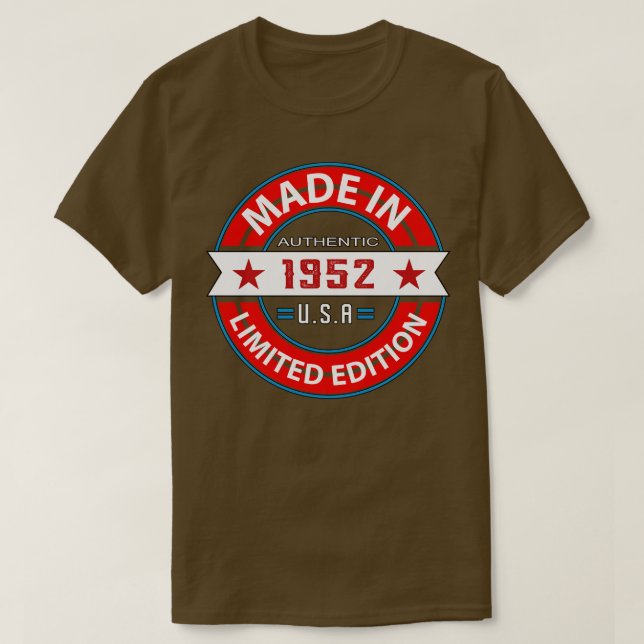 1952 71 År T Shirt (Design framsida)