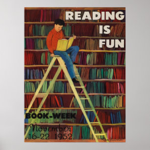 1952 Barns Bok-vecka Poster