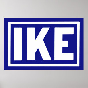 1952 blått Ike Poster
