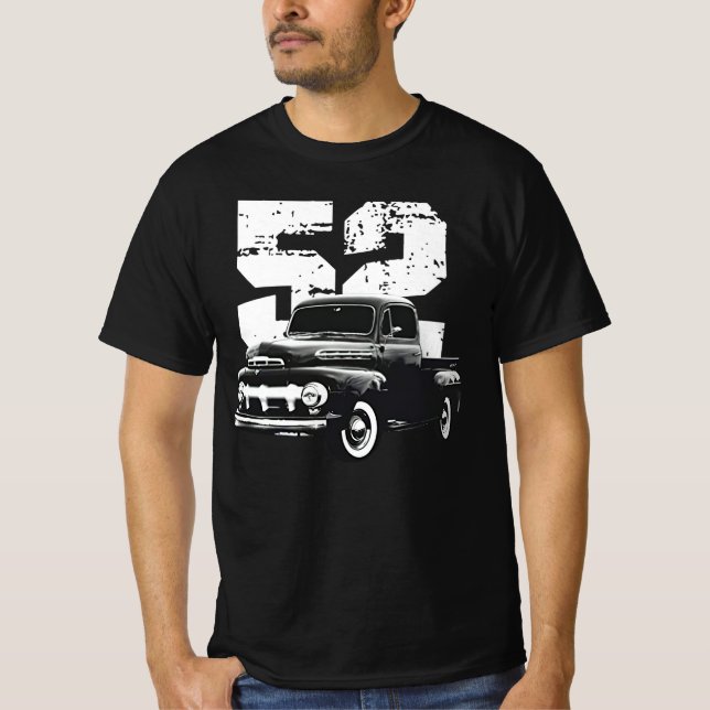 1952 F1 F100, trekvartsvisning, silverhett med tre T Shirt (Framsida)