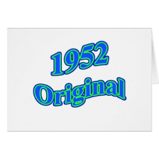 1952 original- blåttgrönt hälsningskort