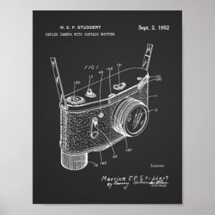1952 Reflex Camera Patent Art Teckning Skriv ut Poster
