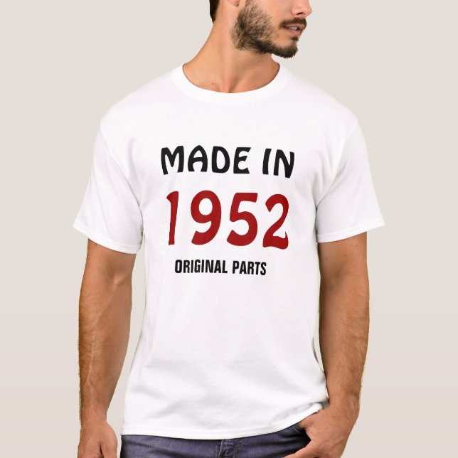 1952: T-shirt tillverkad 1952, originaldelar (Framsida)