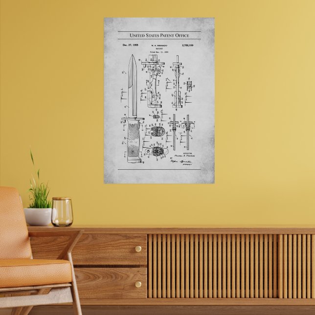 1952 US Patent 2728159 - Bayonet Poster (Vardagsrum 2)