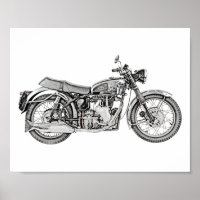 1952 Velocette Venom motorcykelillustration