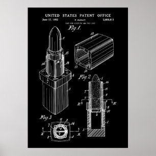 1952 Vintage Lipstick Patentart Poster