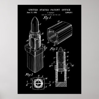 1952 Vintage Lipstick Patentart Poster