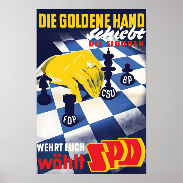 1953 Antikapitalistisk tysk valaffisch Arbetarröre Poster (Framsidan)
