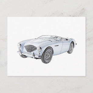 1953 Austin-Healey 100 Vykort
