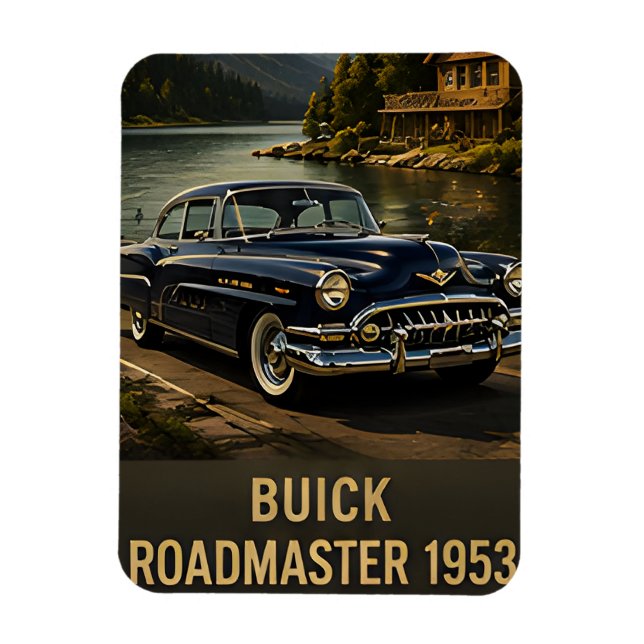 1953 Buick Roadmaster Vintage Amerikansk Bil Magnet (Vertikal)