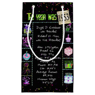 1953 Födelseår - trivial på Svart liten gipssäck