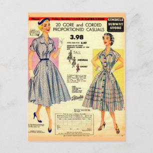 1953 Gimbels Tunnelbanan Store-klädförsäljning Vykort