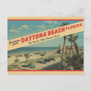 1953 Hälsning från Daytona Beach Postcard Vykort