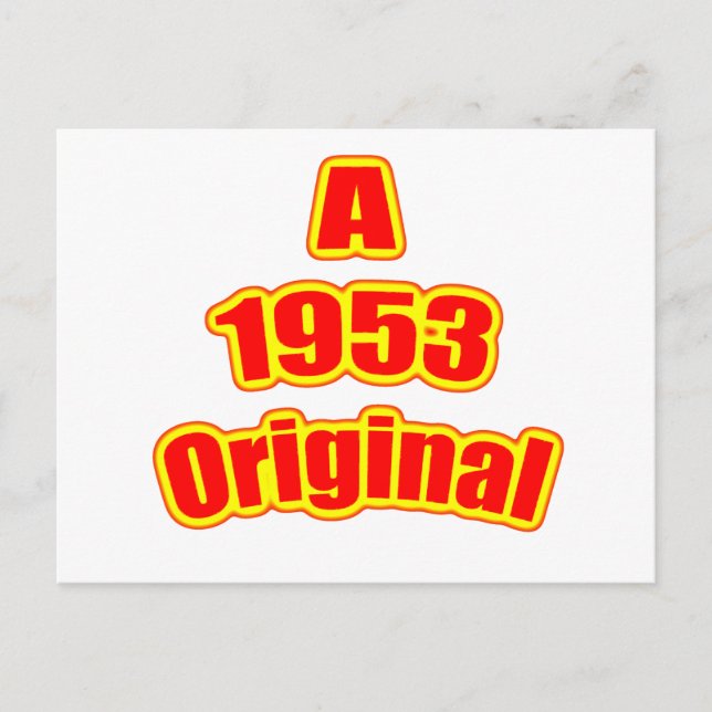 1953 Original Red Vykort (Framsida)