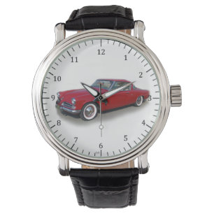 1953 röd klassisk bilur armbandsur