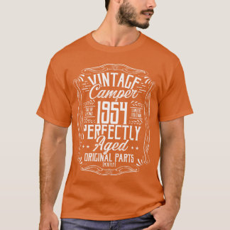 1954 Födelsedagsidé Camper Scout Camping 1954 retr T Shirt