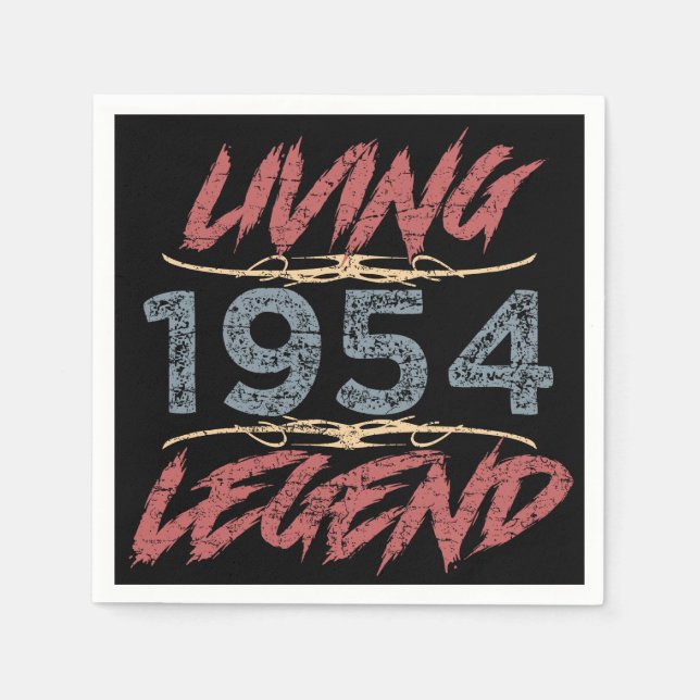 1954 Legend 70:e födelsedagen Pappersservett (Framsidan)