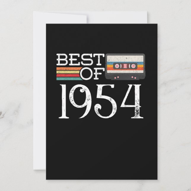 1954 Vintage 66:e födelsedag Inbjudningar (Framsida)