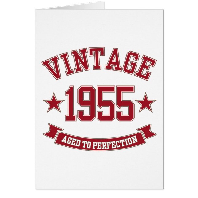 1955 Åldras till Perfektion Hälsningskort (Framsidan)
